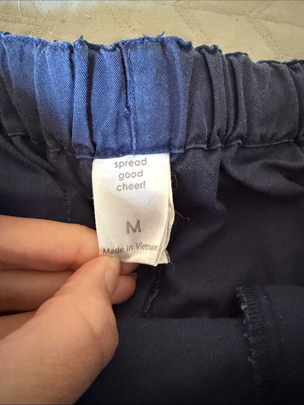 2 pair Wink Scrub Pants- Navy with Yellow Drawstring. Multiple pockets - Picture 6 of 9